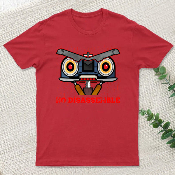 No Disassemble Johnny 5 Head Design T-Shirt