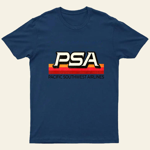 Defunct PSA Airlines 70s 80s Pacific/California T-Shirt