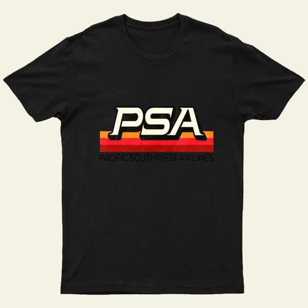 Defunct PSA Airlines 70s 80s Pacific/California T-Shirt