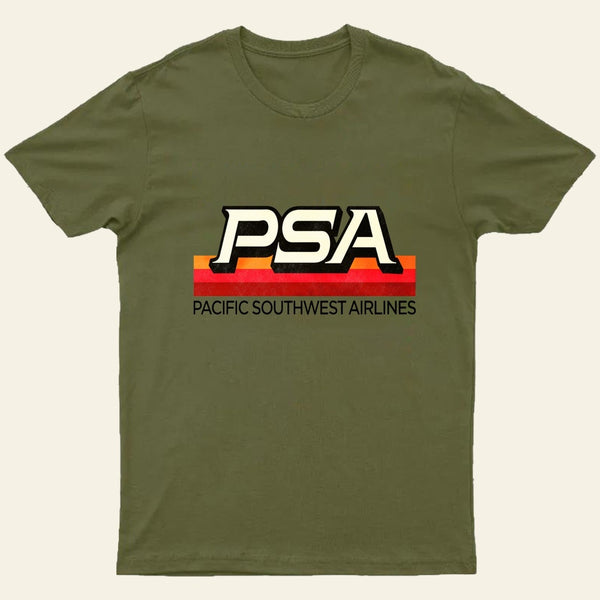 Defunct PSA Airlines 70s 80s Pacific/California T-Shirt