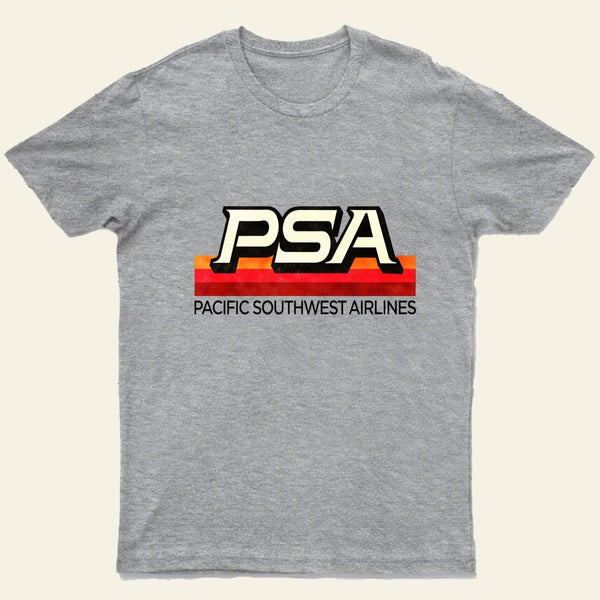 Defunct PSA Airlines 70s 80s Pacific/California T-Shirt