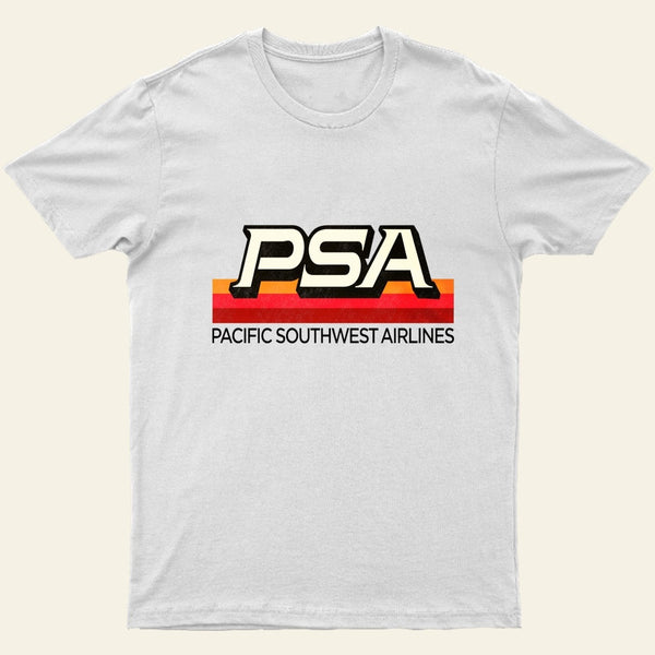 Defunct PSA Airlines 70s 80s Pacific/California T-Shirt