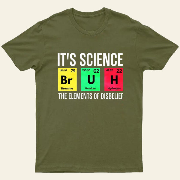 Funny Periodic Table Science Bruh Design T-Shirt