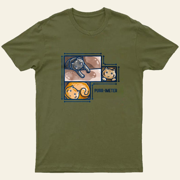 Purr-imeter Maths Cat Pun T-Shirt