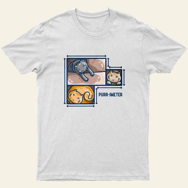 Purr-imeter Maths Cat Pun T-Shirt