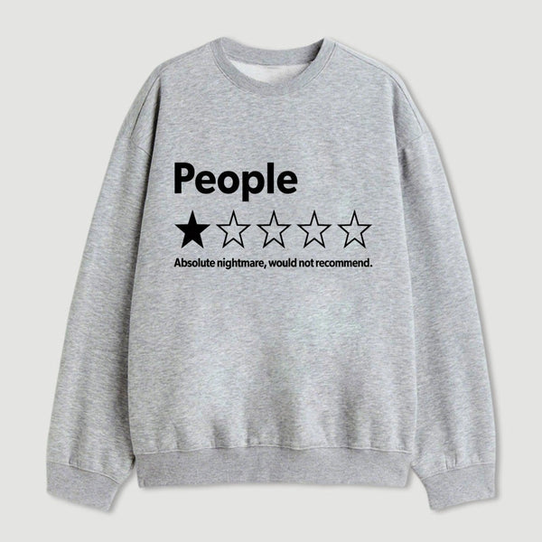 Funny 1-Star Review Graphic Sweatshirt