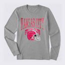 Vintage Football Hometown Team Print Long Sleeve T-Shirt