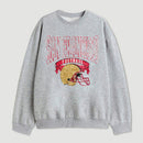Vintage Football Hometown Team Print Sweatshirt