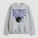 Vintage Football Hometown Team Print Sweatshirt