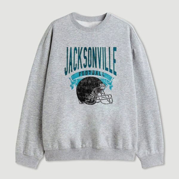 Vintage Football Hometown Team Print Sweatshirt