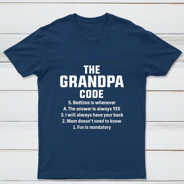 The Grandpa Code Fun Mandatory Yes Always Pure Cotton Short Sleeve T-Shirt
