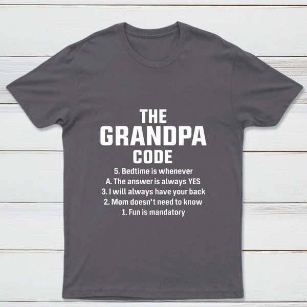 The Grandpa Code Fun Mandatory Yes Always Pure Cotton Short Sleeve T-Shirt