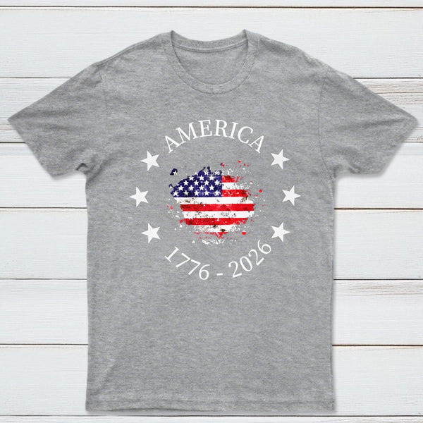 America 250Th Anniversary Patriotic Usa Flag Graphic T-Shirt