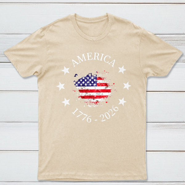 America 250Th Anniversary Patriotic Usa Flag Graphic T-Shirt