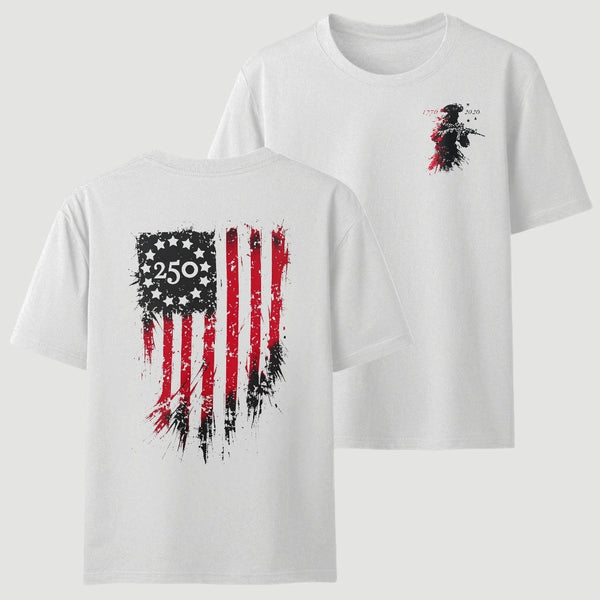 250th Anniversary Distressed American Flag T-Shirt