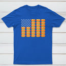 Hot Dog American Flag July 4th Patriotic Summer BBQ Funny T-Shirt
