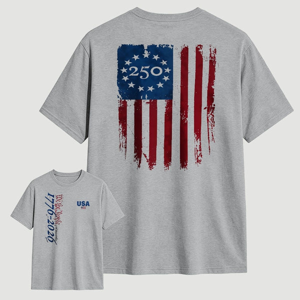 Celebrate 250 Years of American Heritage Unisex Black T-shirt