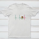 Mexico Heartbeat EKG Pulse Mexican Pride Emblem T-Shirt