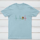 Mexico Heartbeat EKG Pulse Mexican Pride Emblem T-Shirt