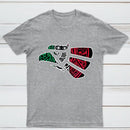 Latino Heritage Green White Red Mexico Eagle Tribal Art Design T-Shirt
