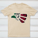 Latino Heritage Green White Red Mexico Eagle Tribal Art Design T-Shirt
