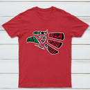 Latino Heritage Green White Red Mexico Eagle Tribal Art Design T-Shirt