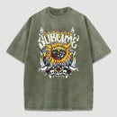 Vintage Sun Pattern Oversized T-Shirt