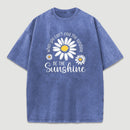 Flower Vintage Cotton Casual Graphic T-Shirt