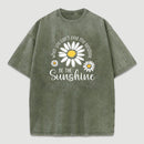 Flower Vintage Cotton Casual Graphic T-Shirt