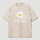 Flower Vintage Cotton Casual Graphic T-Shirt