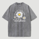 Flower Vintage Cotton Casual Graphic T-Shirt