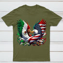America Mexico Flag Vintage Mexican Roots American T-Shirt