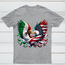 America Mexico Flag Vintage Mexican Roots American T-Shirt