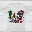 America Mexico Flag Vintage Mexican Roots American T-Shirt