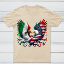America Mexico Flag Vintage Mexican Roots American T-Shirt