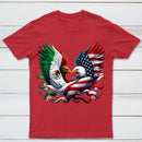 America Mexico Flag Vintage Mexican Roots American T-Shirt