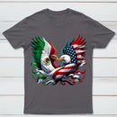 America Mexico Flag Vintage Mexican Roots American T-Shirt