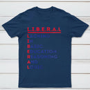 LIBERAL Acrostic Graphic Print Cotton T-Shirt