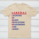 LIBERAL Acrostic Graphic Print Cotton T-Shirt