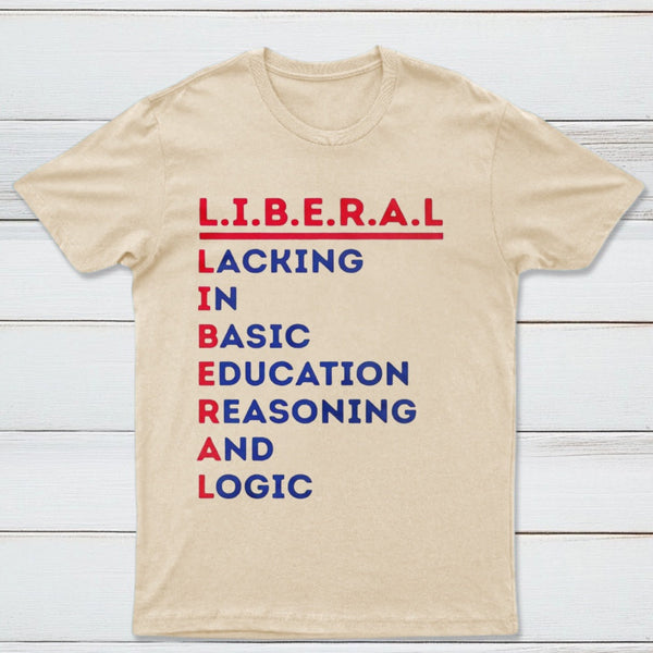 LIBERAL Acrostic Graphic Print Cotton T-Shirt