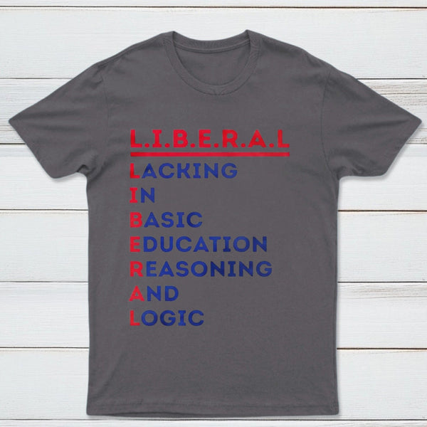 LIBERAL Acrostic Graphic Print Cotton T-Shirt