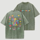 God Is Bigger Christian Graphic Vintage Washed T-Shirt