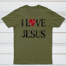 Vintage I Love Jesus Print T-Shirt