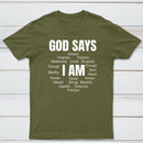 Christian Shirt Women God Says I Am Graphic T-Shirt