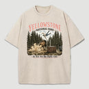 Do Not Pet The Fluffy Cows Yellowstone National Park Washed T-Shirt
