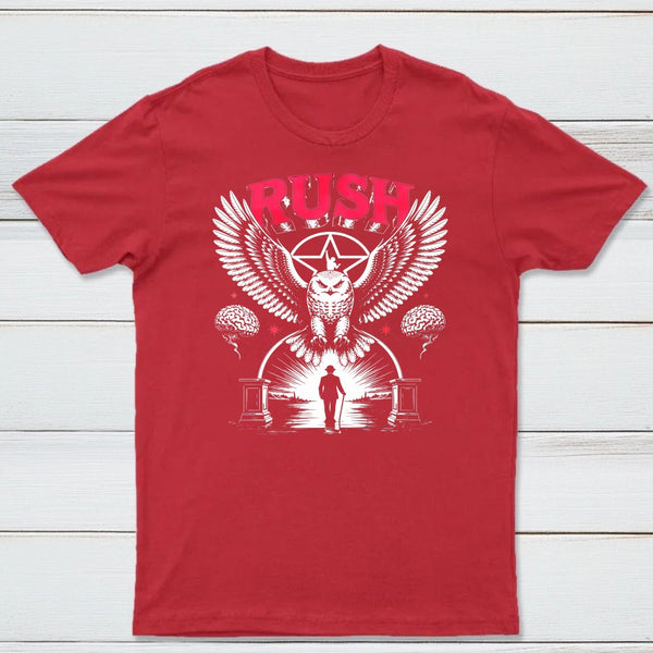 To Honor Rush Band Vintage Rock Owl Wings T-Shirt