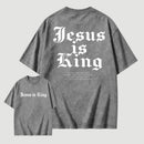Jesus Is King Retro Washed Cotton T-Shirt