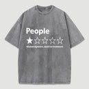 Funny 1-Star Review Graphic Washed T-Shirt