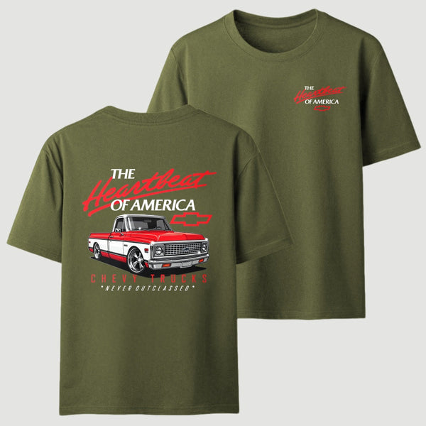 Old School Legend Tee Red Chevy Never Outclassed T-Shirt