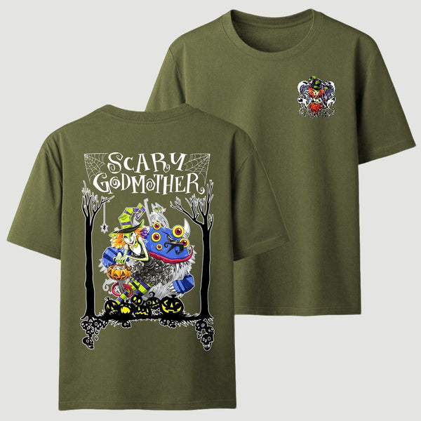 Scary Godmother Halloween Graphic T-Shirt